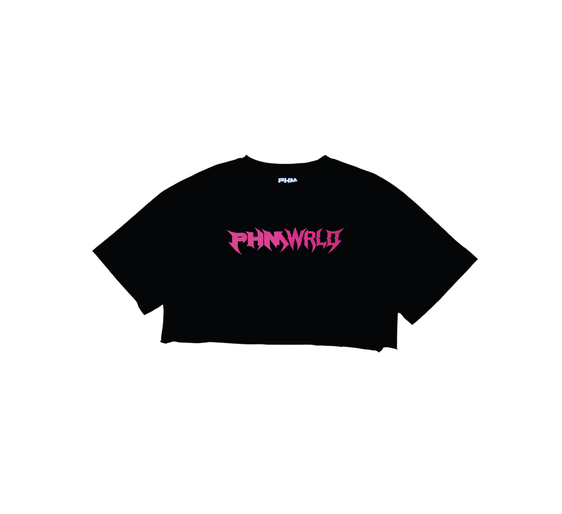 PHMWRLD Women Cropped Tee Black