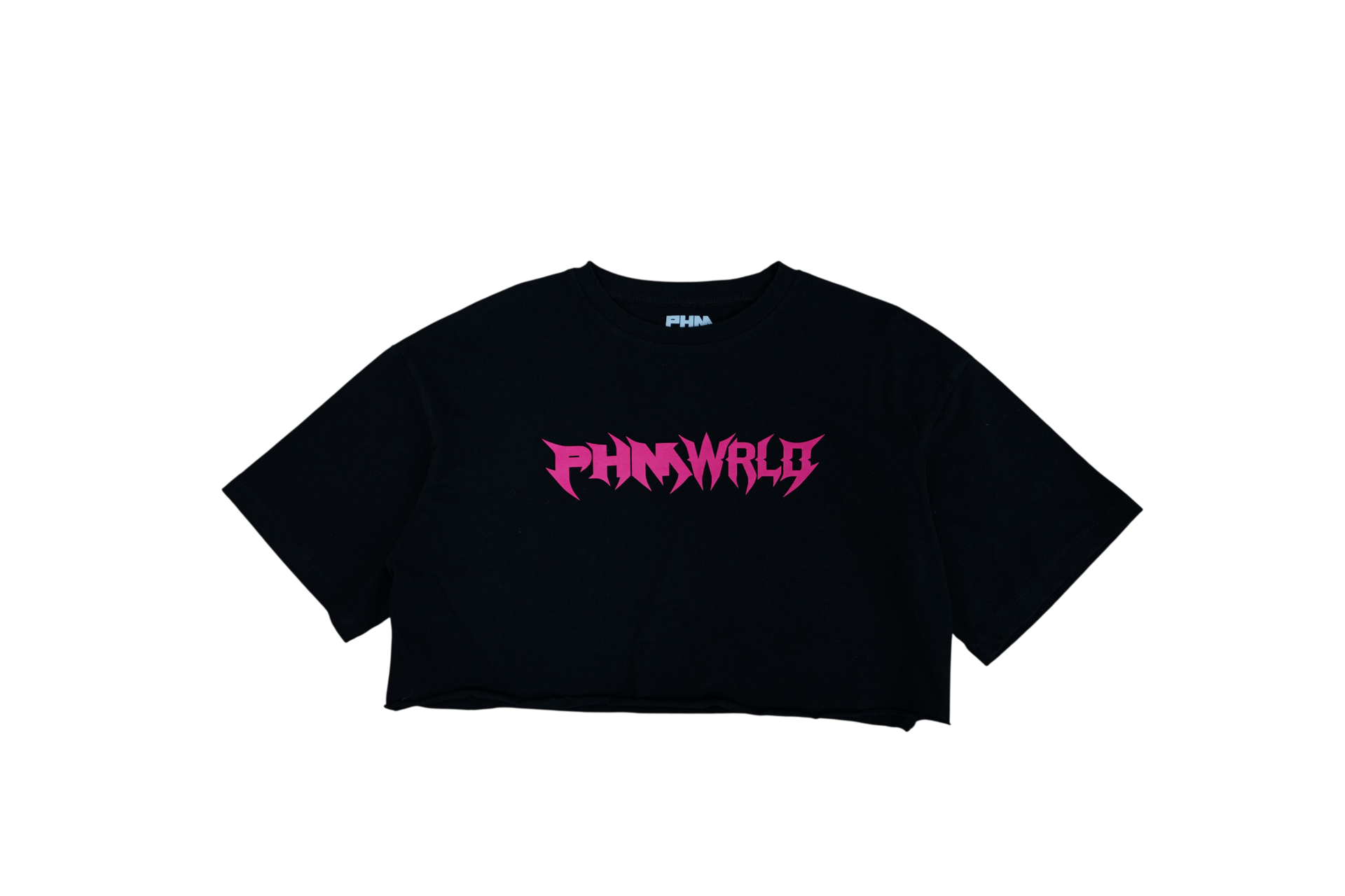 PHMWRLD Women Cropped Tee Black